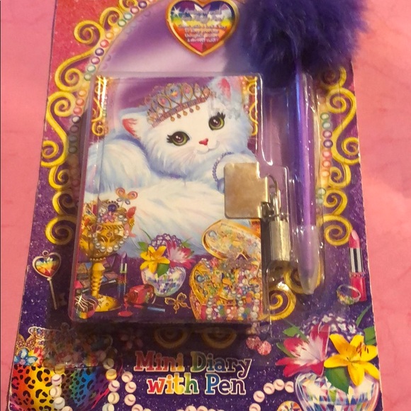 Other - Lisa Frank Mini Diary w/ Fluffy Pen